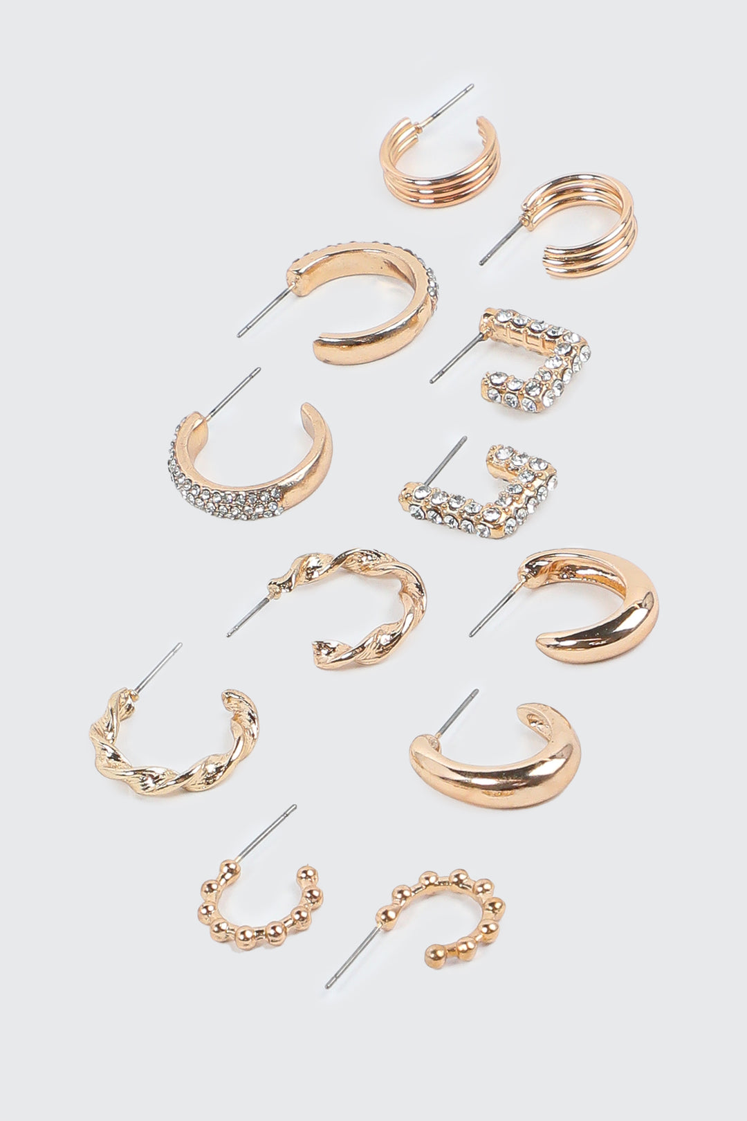 6 paires d'anneaux assortis