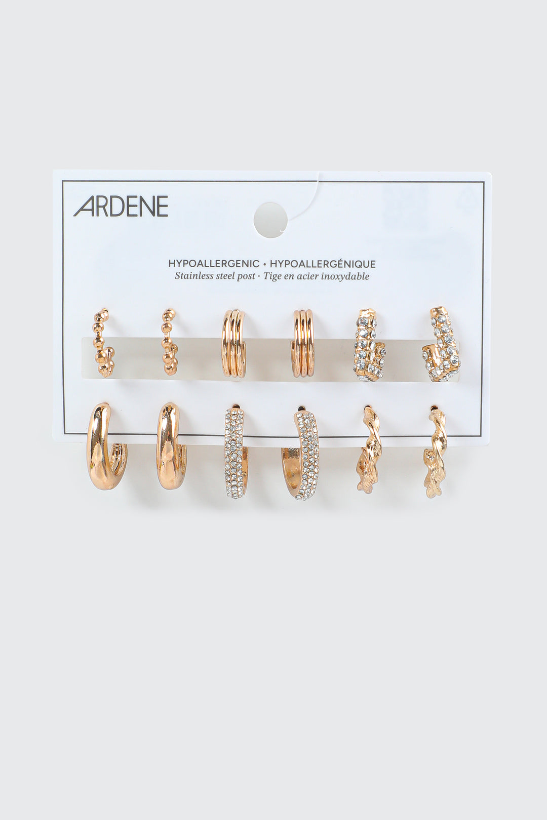 6 paires d'anneaux assortis