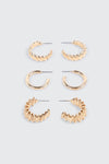3-Pack of Textured Hoops