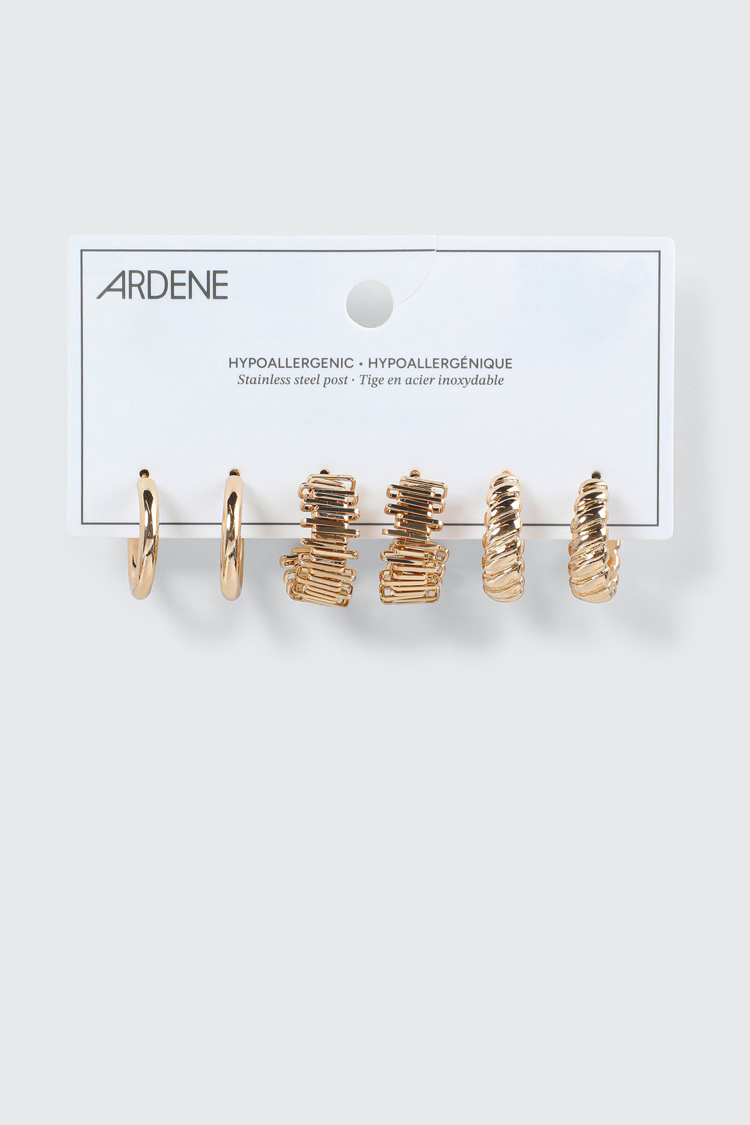 3-Pack of Textured Hoops
