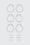 6-Pack Twisted Hoop & Stud Earrings