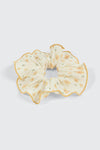 Oversized Pleated Floral Scrunchie