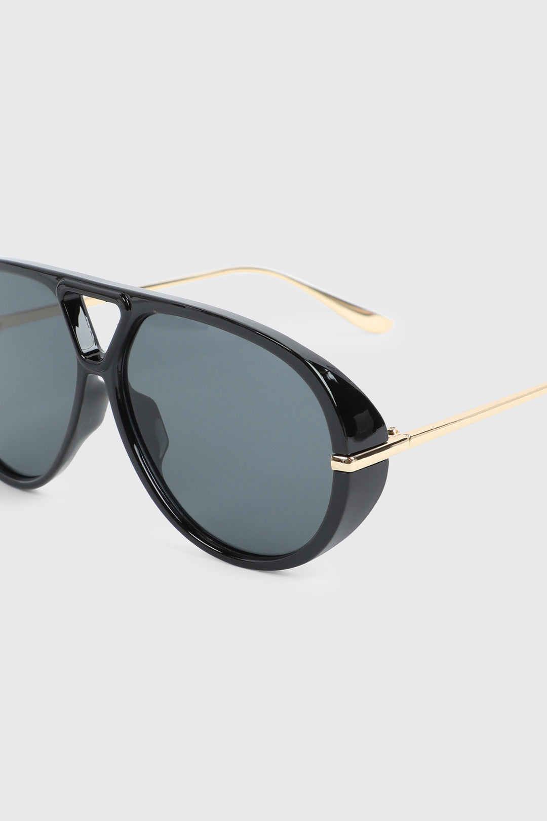 Round Aviator Oversized Sunglasses