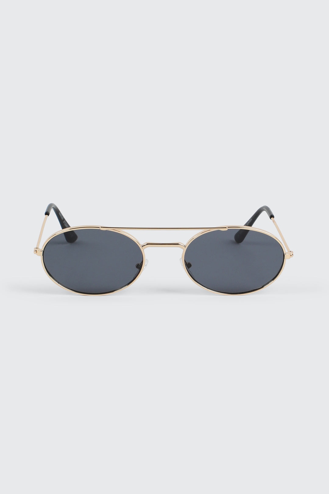 Slim Oval Metal Sunglasses