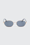 Lunettes de soleil métalliques géométriques fines