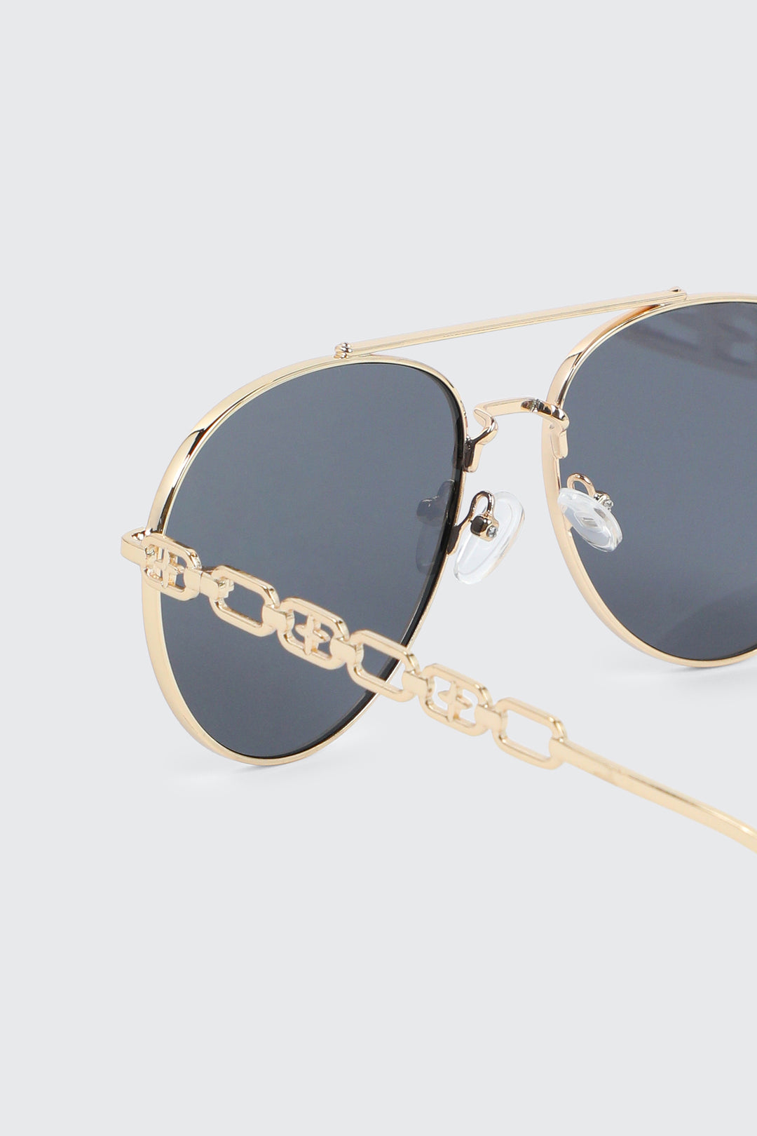 Chain-Link Aviator Sunglasses