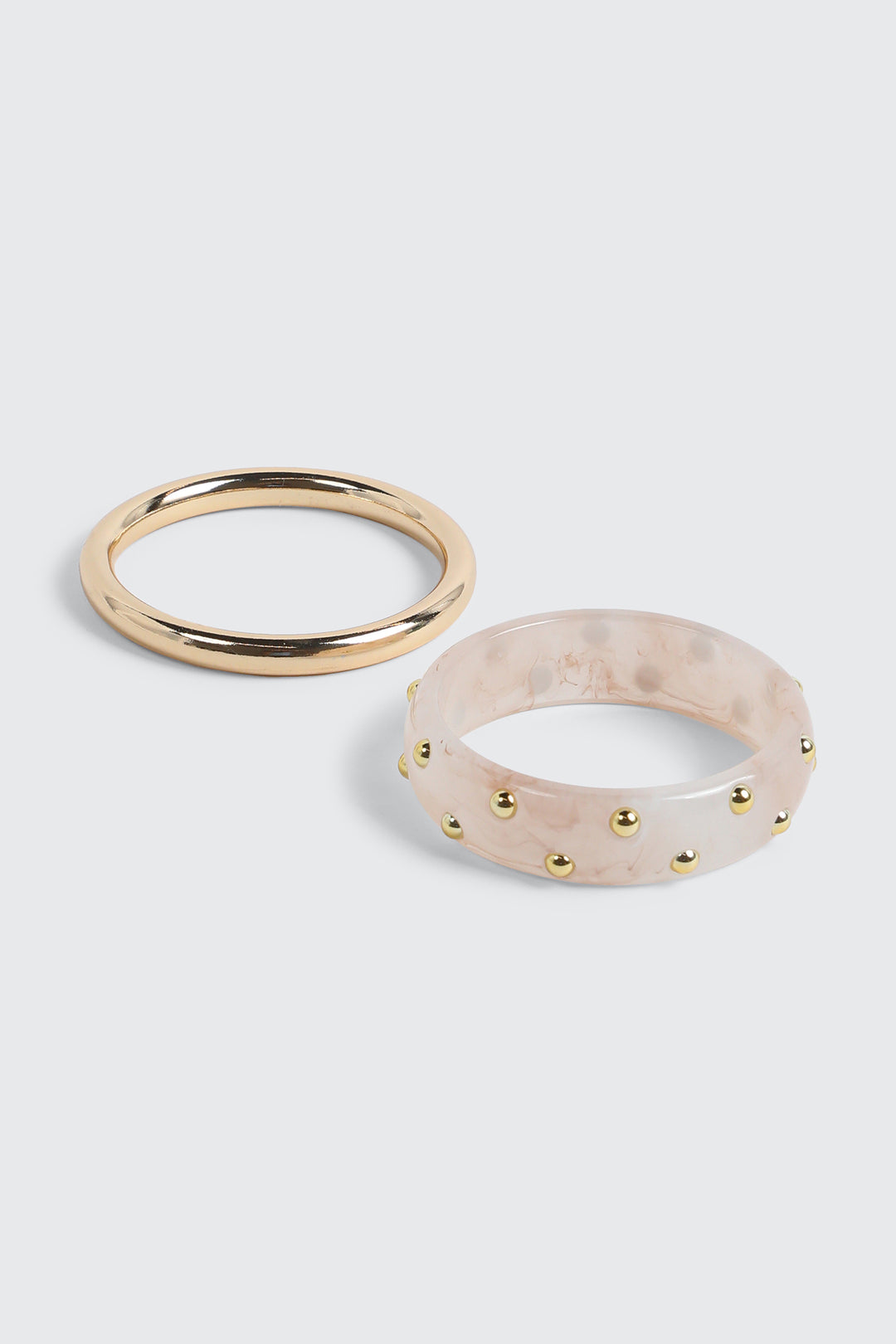 2-Pack Resin & Metal Bangles