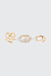 Lot de 3 bagues marbrées torsadées