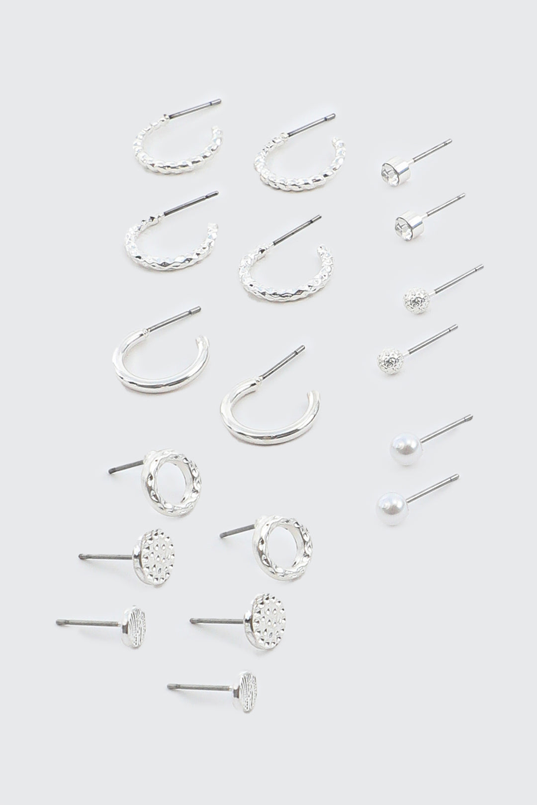 9-Pack Hoop and Stud Earrings
