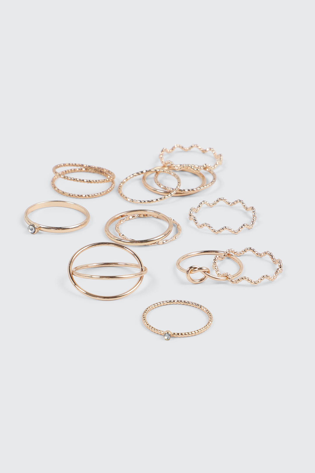 8-Pack Twist & Knot Rings