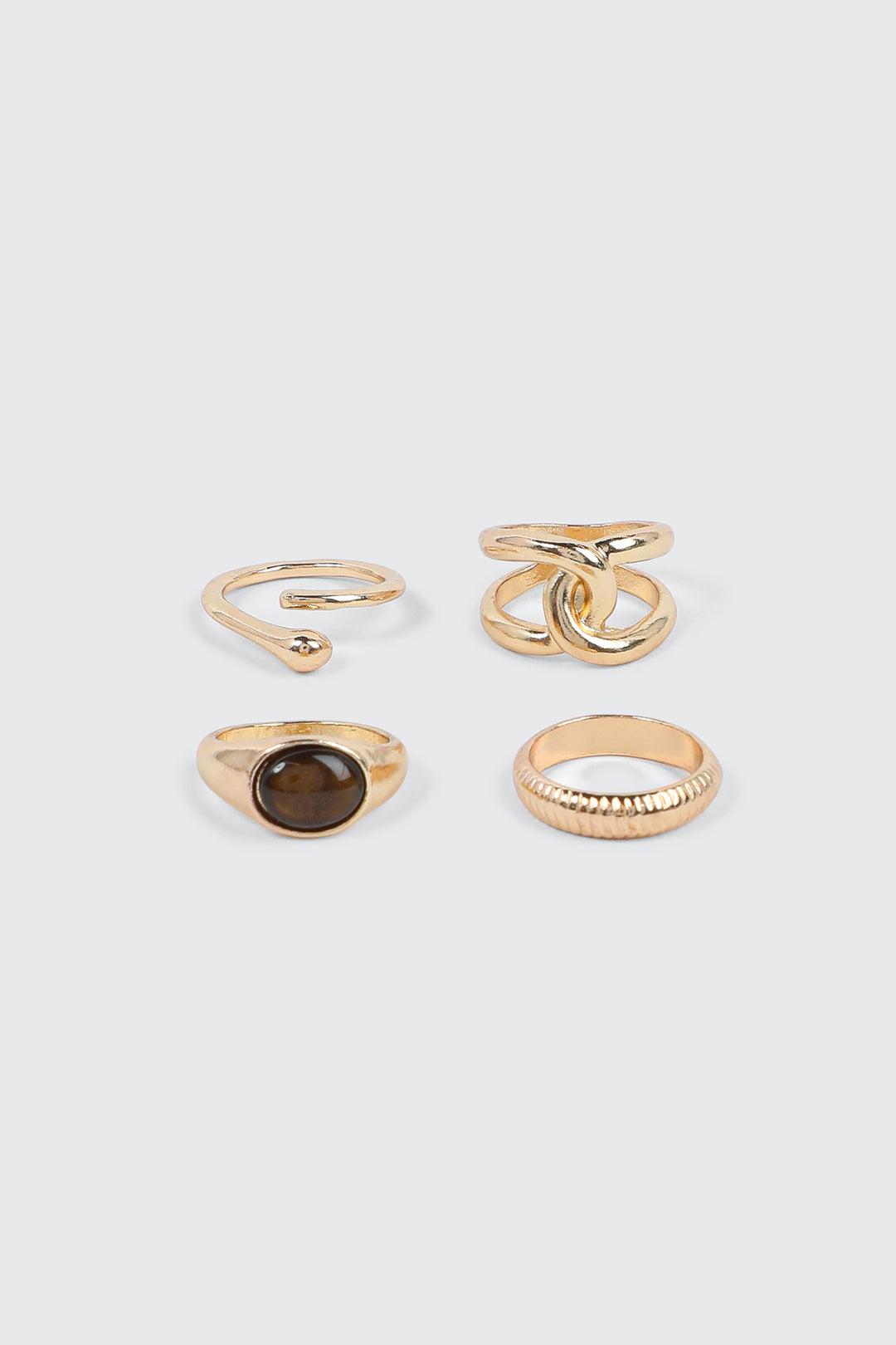 4-Pack Statement Rings