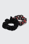 2-Pack Floral & Solid Scrunchies