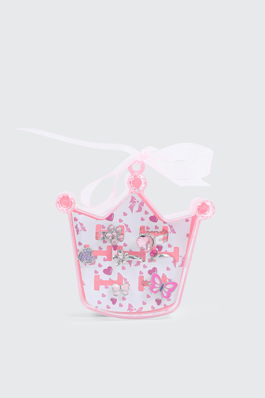 Crown Charm Ring Set
