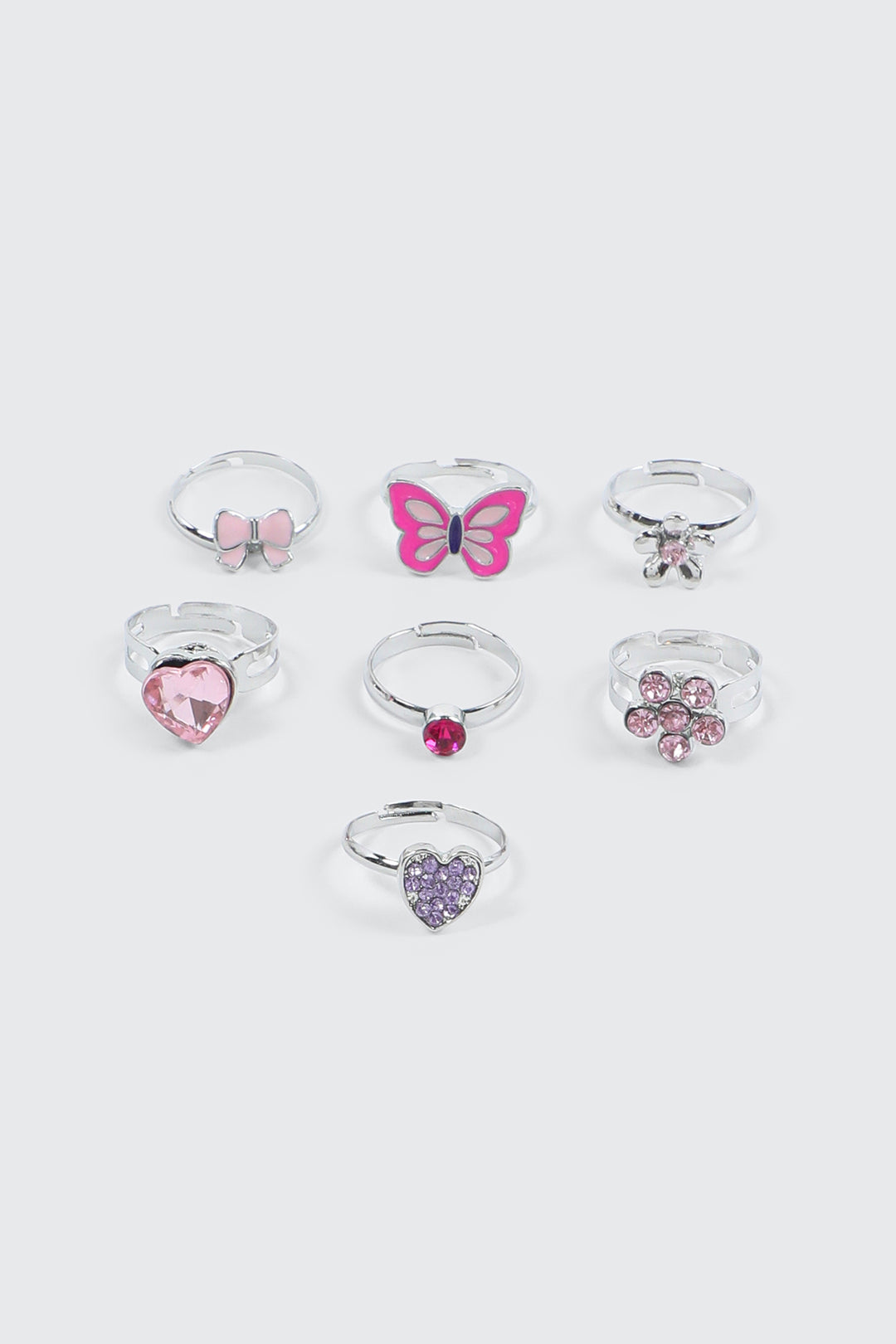 Crown Charm Ring Set