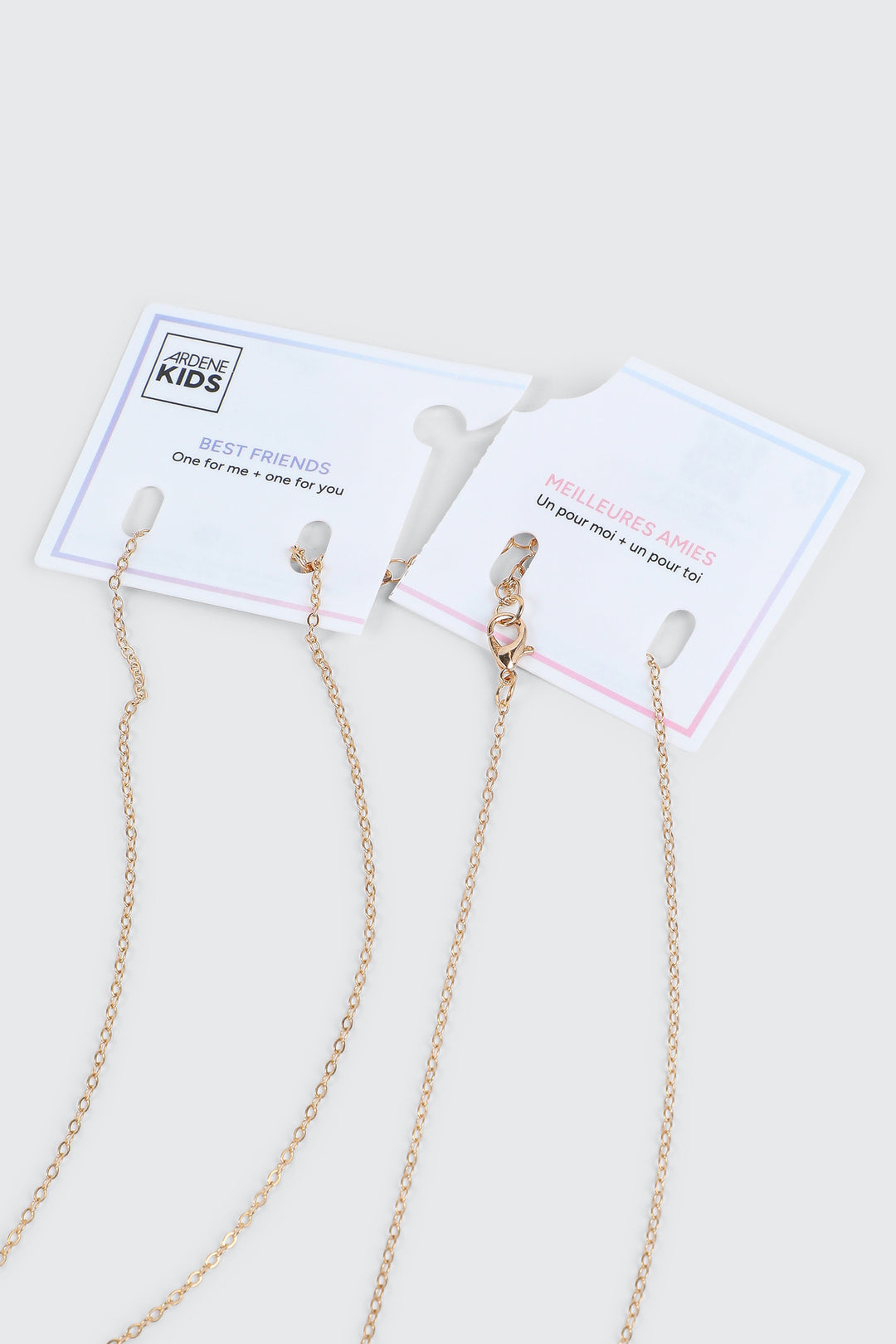 2-Pack Cat Face & Paw BFF Necklaces