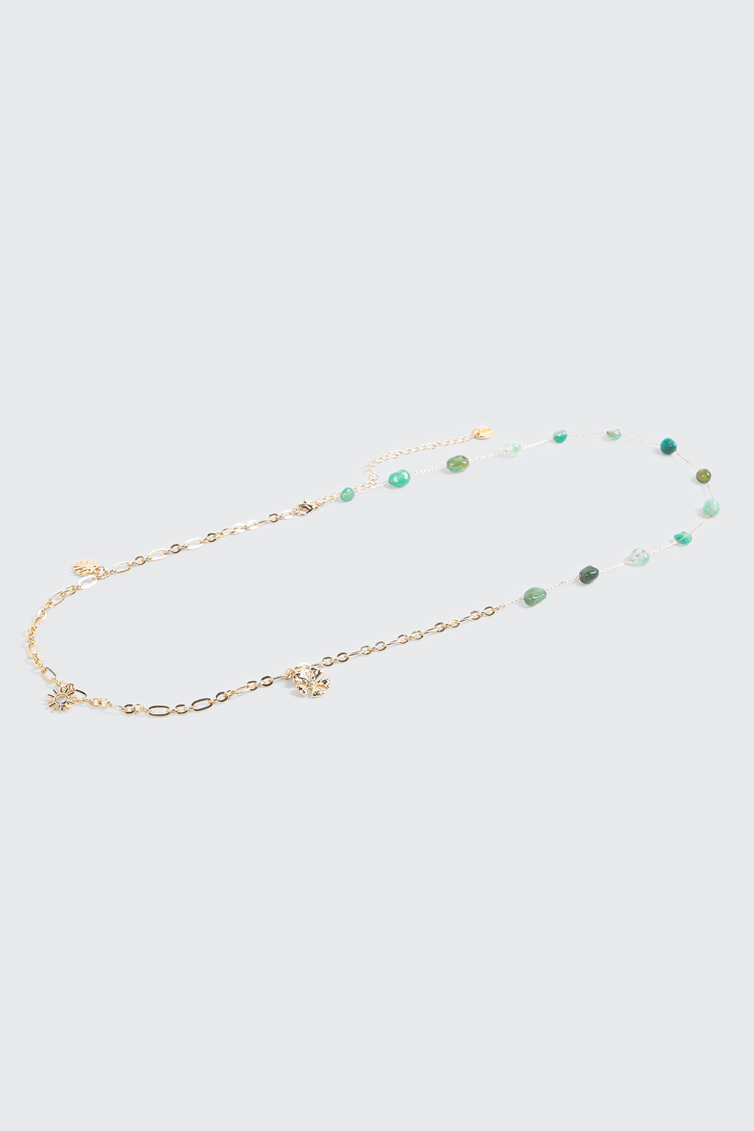 Layered Sun & Leaf Belly Chain