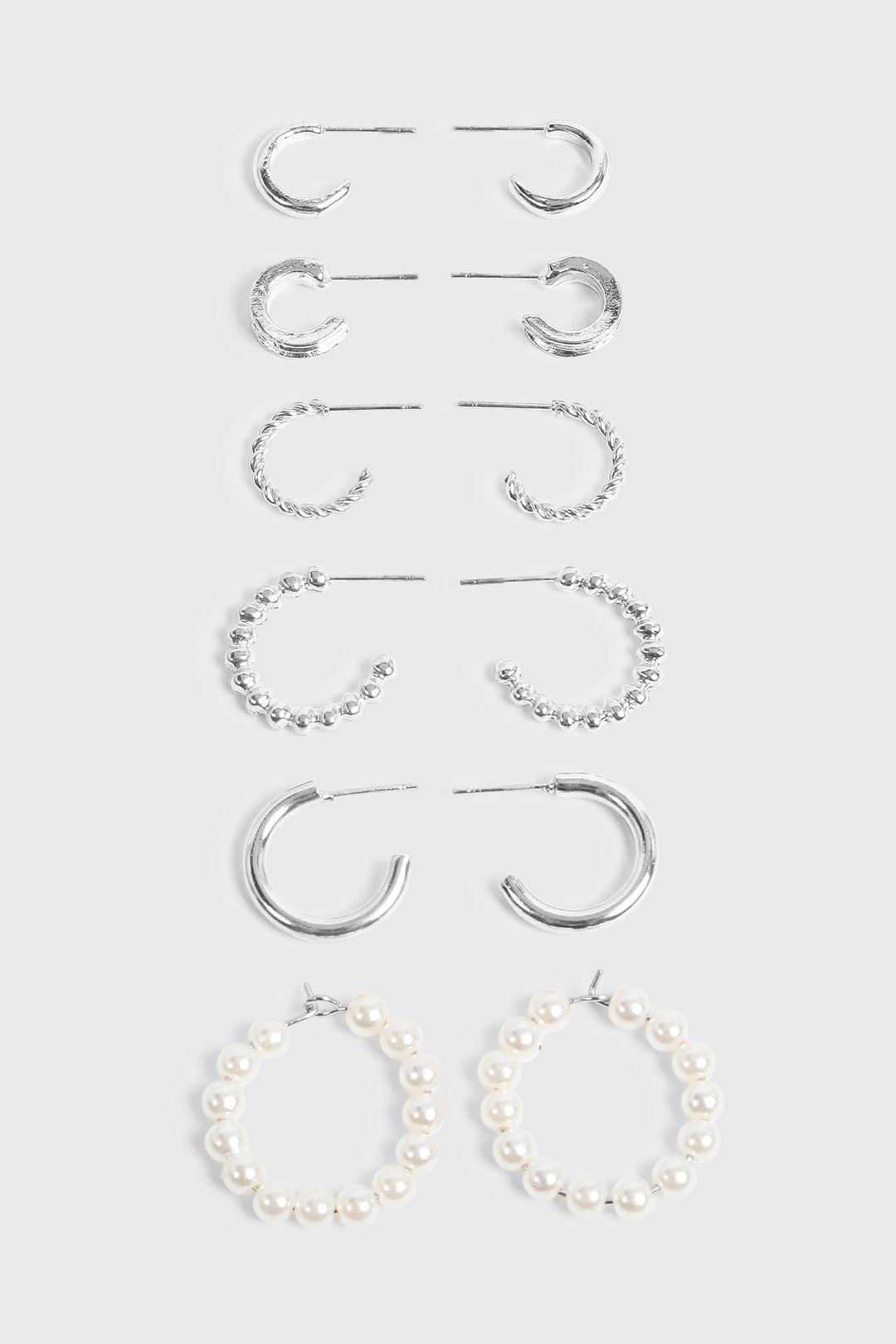 6-Pack Mixed Hoop Earrings