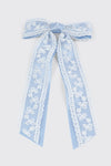 Embroidered Bow Barrette