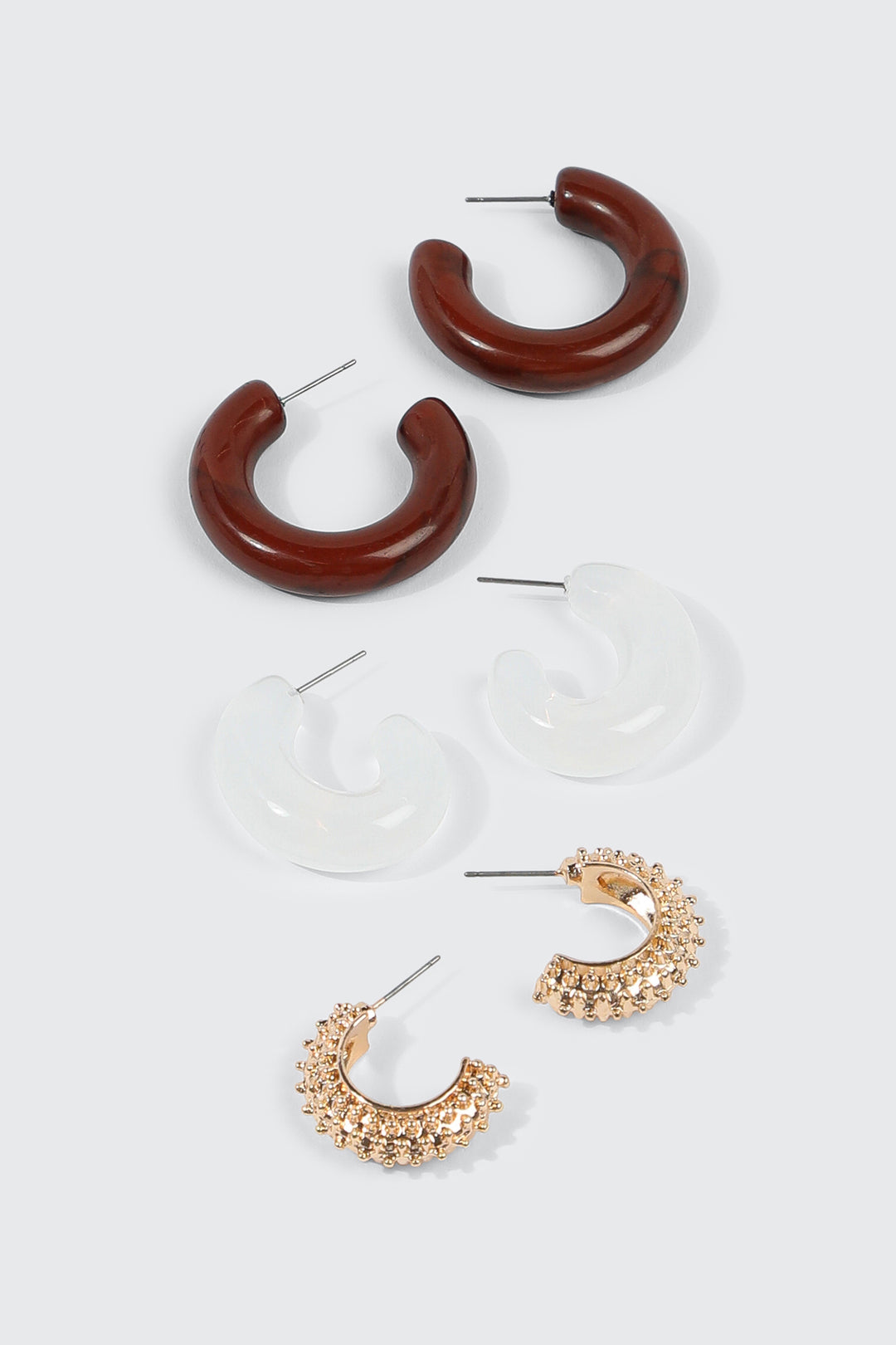 3-Pack Hoop Earrings