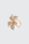 Bague hibiscus ornée