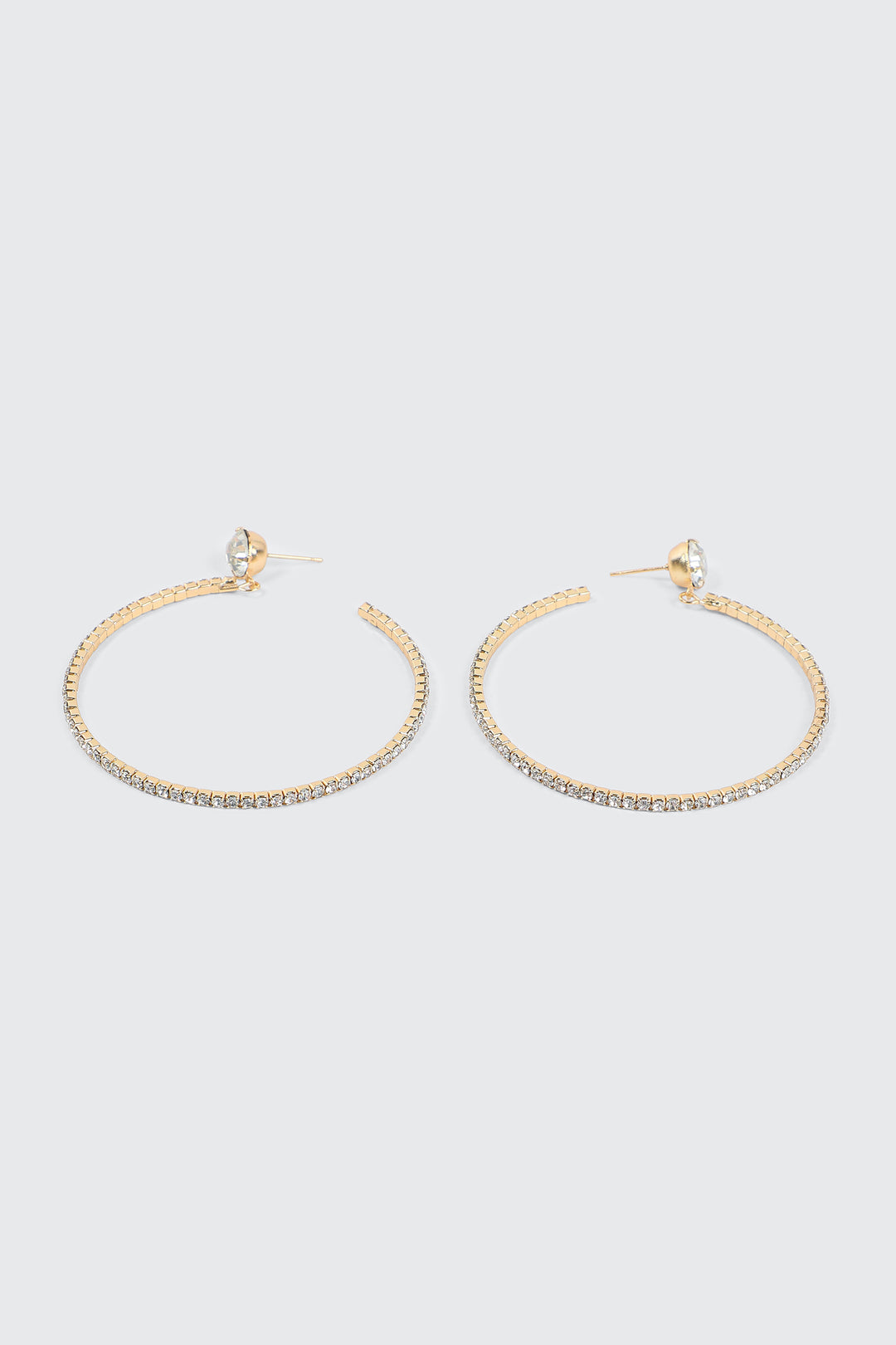 Large Rhinestone Hoop Earrings