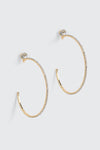 Large Rhinestone Hoop Earrings