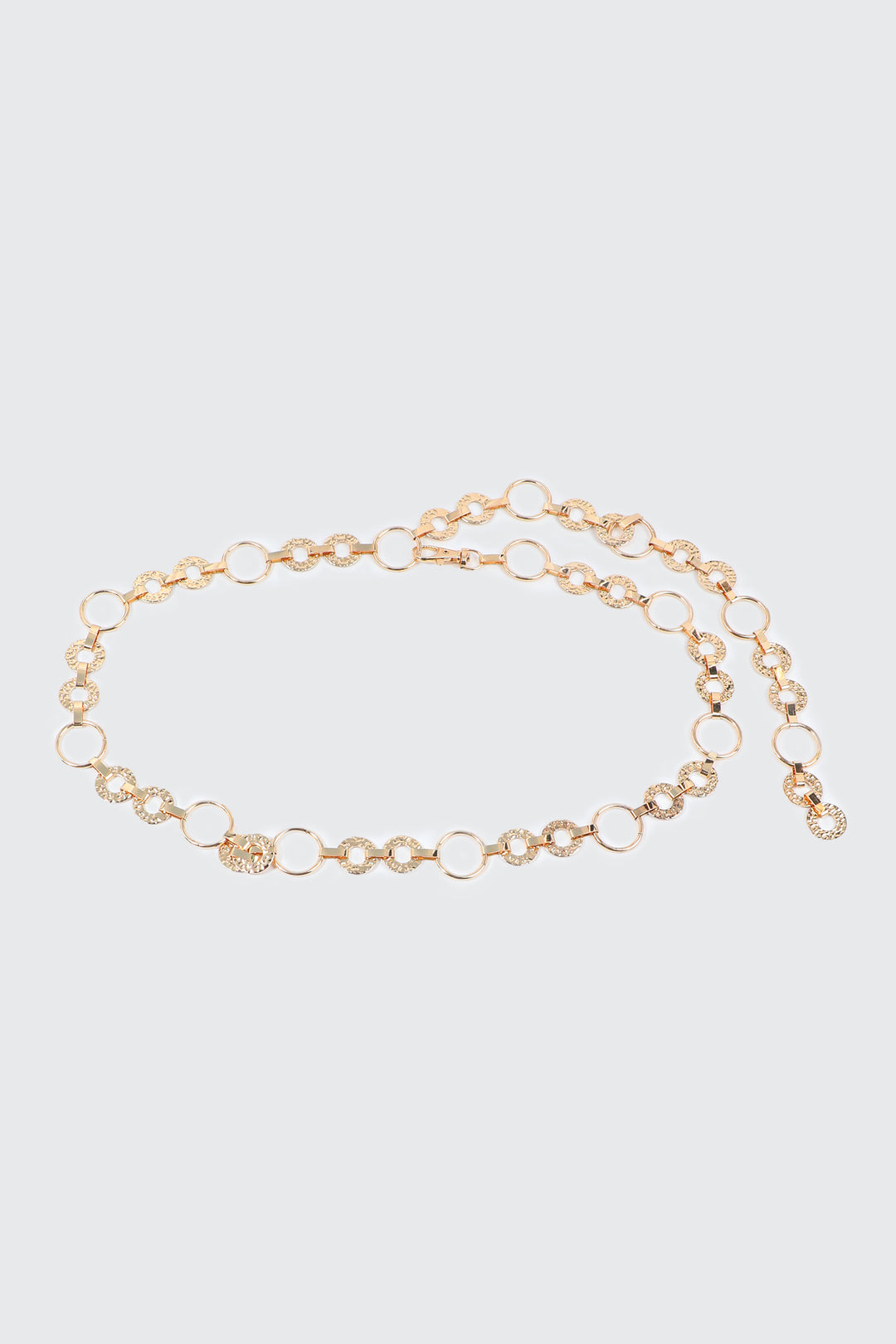 Hammered Round Link Chain Belt
