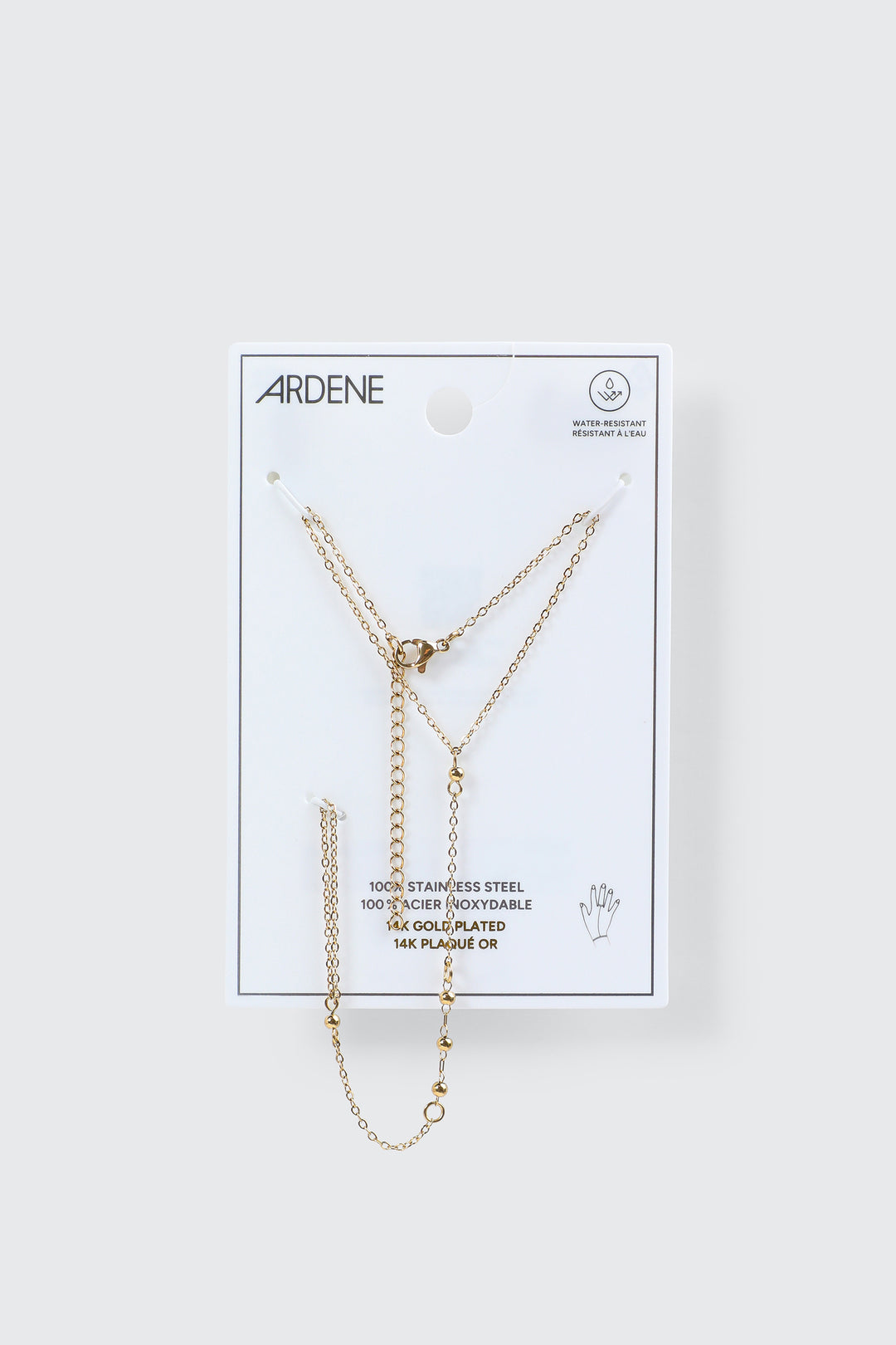 Chaîne de main plaquée or 14K