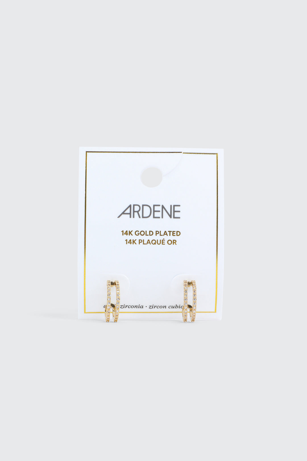 Anneaux deux rangs plaqués or 14K