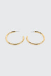 14K Gold Plated Chunky Tube Hoop Earrings