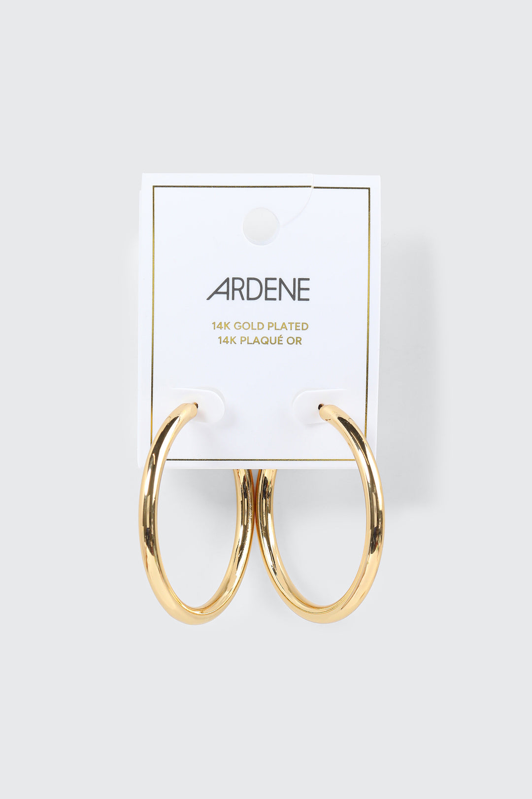 Anneaux tubulaires épais plaqués or 14K