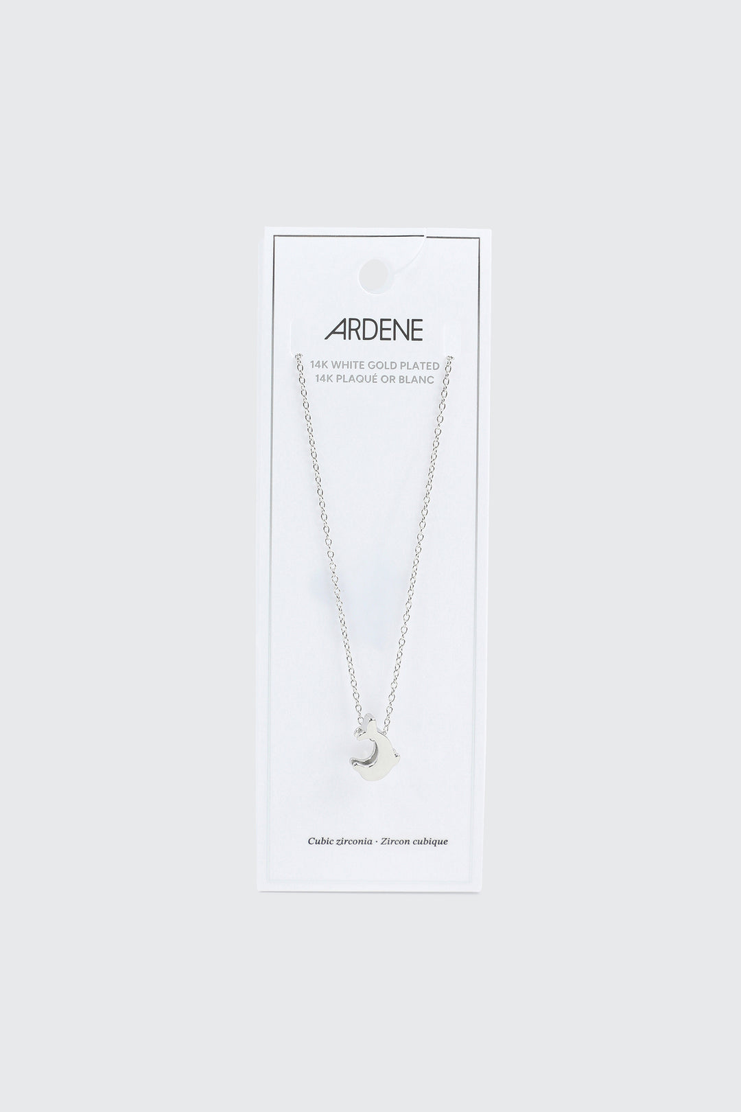 14K White Gold Plated Dolphin Necklace