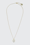 14K White Gold Plated flower pendant Necklace