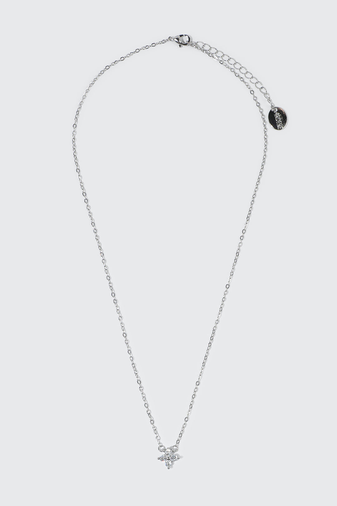 14K White Gold Plated Star Necklace
