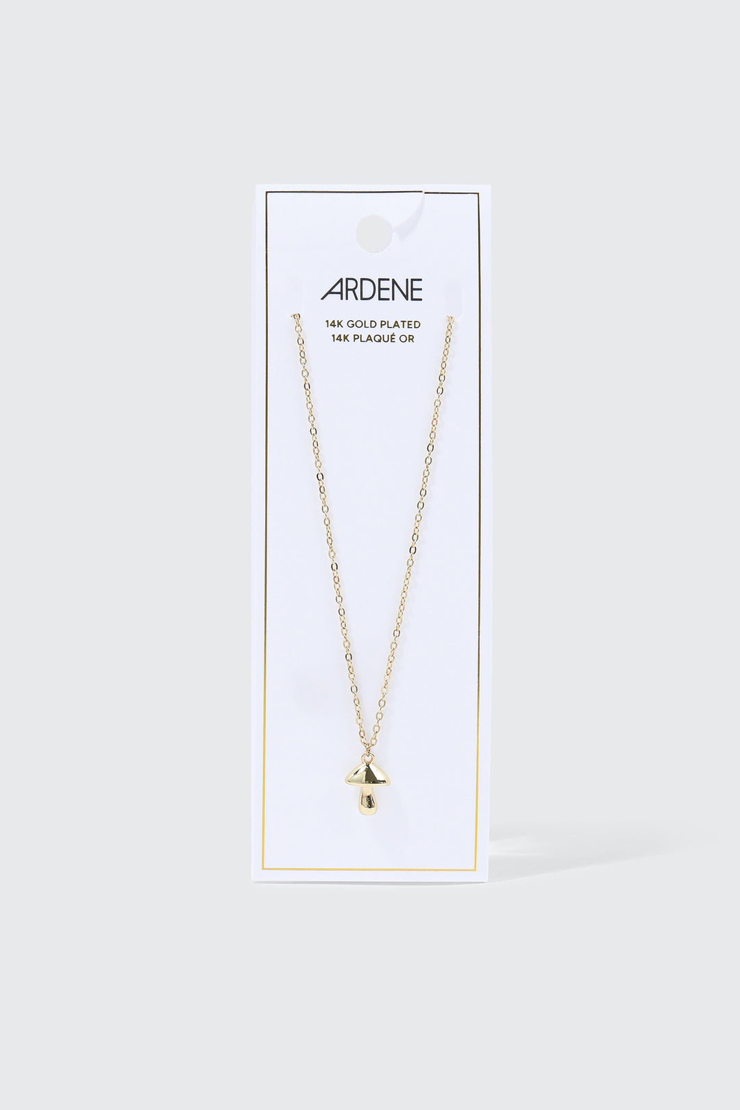 14K Gold Plated Mushroom Necklace