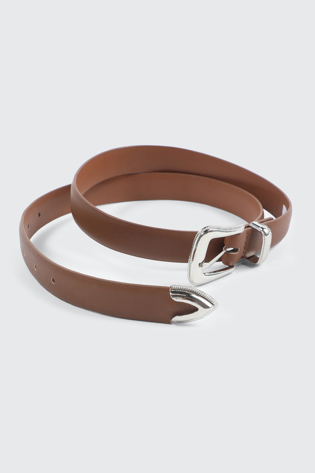 Faux Leather Buckle Belt