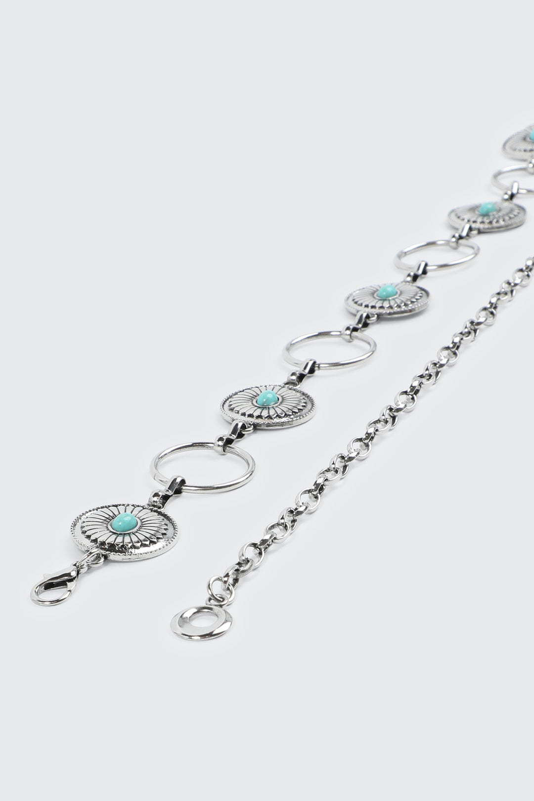Medallion Chain Belt with Stones