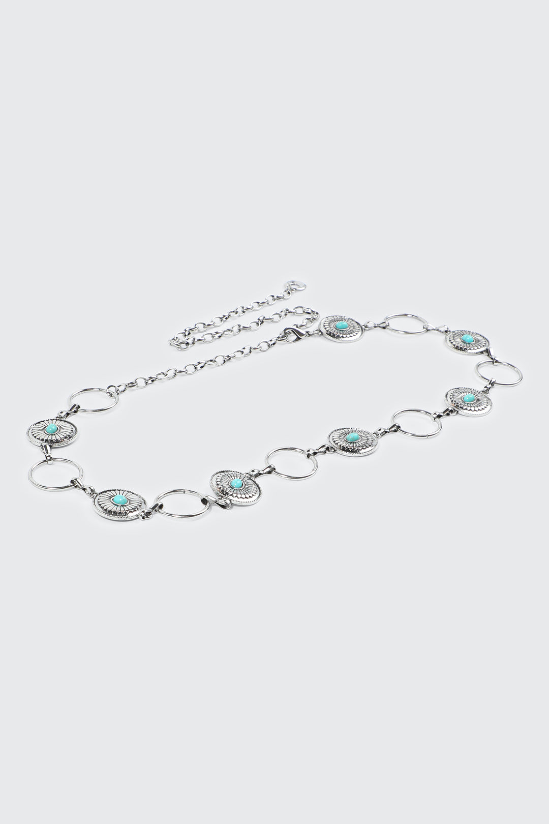 Medallion Chain Belt with Stones