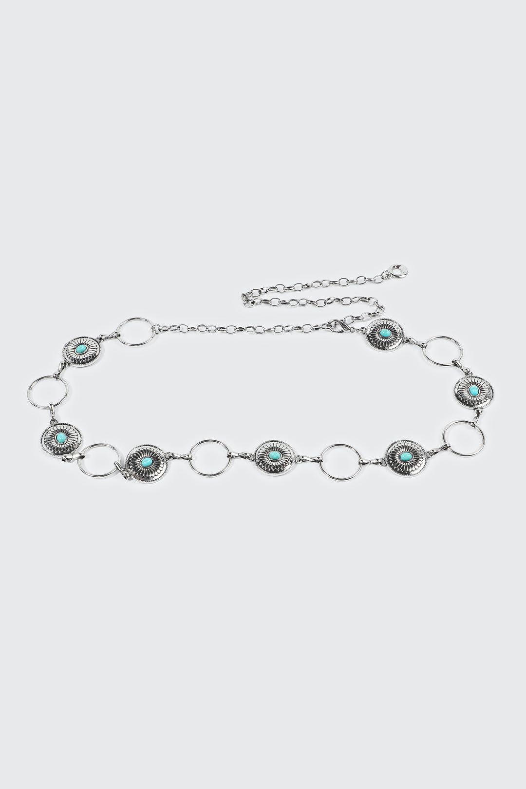 Medallion Chain Belt with Stones