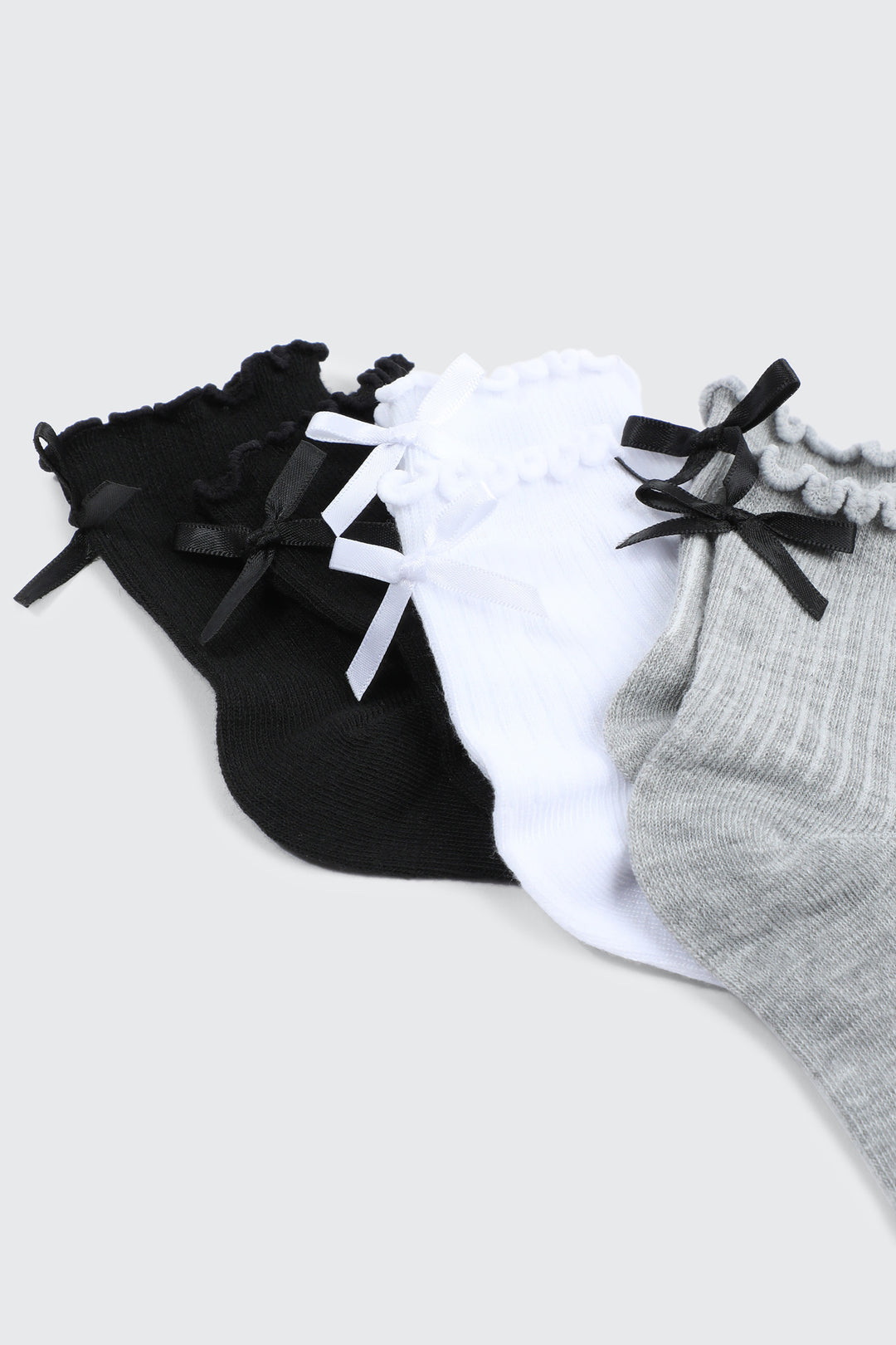 3 paires de chaussettes courtes à frisons