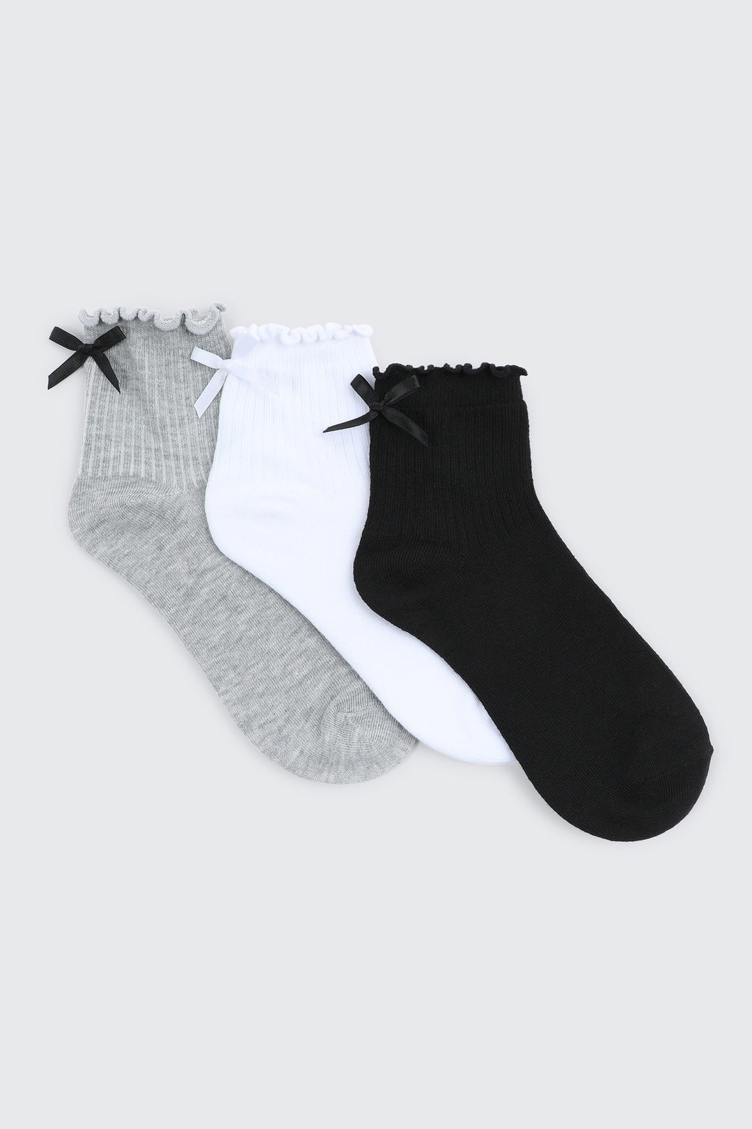 3 paires de chaussettes courtes à frisons