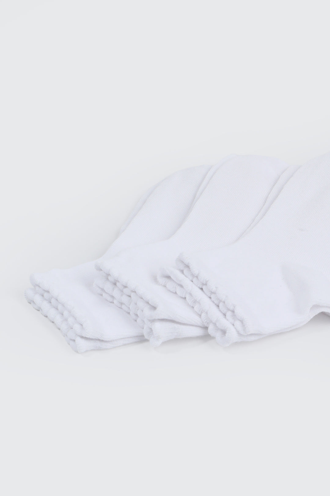 3-pack Scalloped Edge Demi Crew Socks