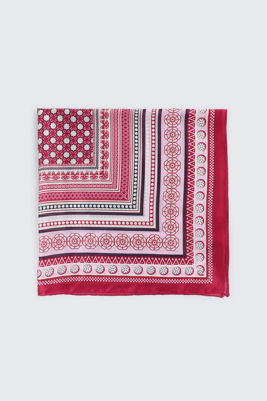 Geometric Print Square Satin Scarf