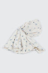 Jeté à motif de bleuets et de fleurs
