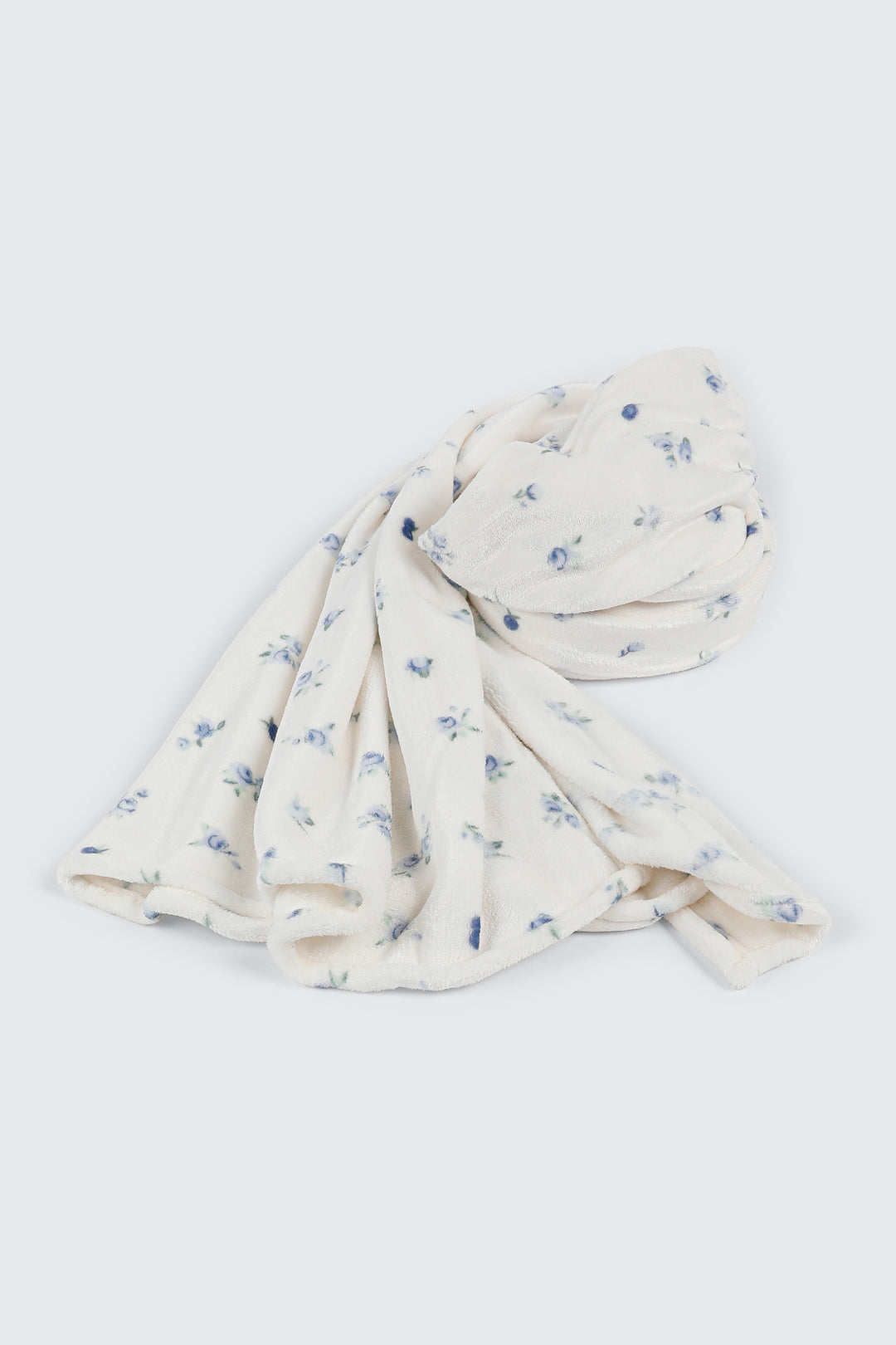 Jeté à motif de bleuets et de fleurs