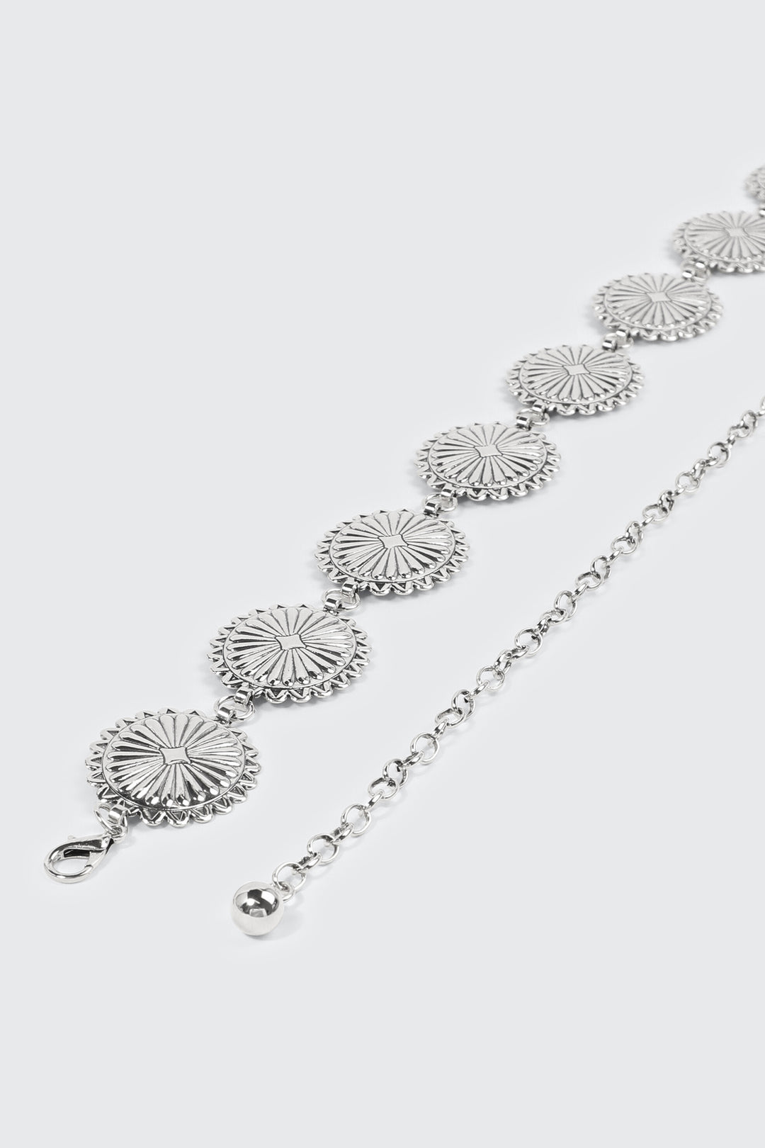 Embossed Medallion Chain Belt