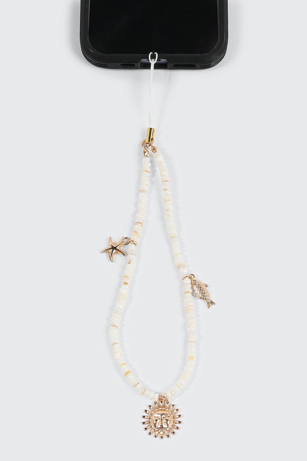 Beaded Phone Charms with Sun and Starfish