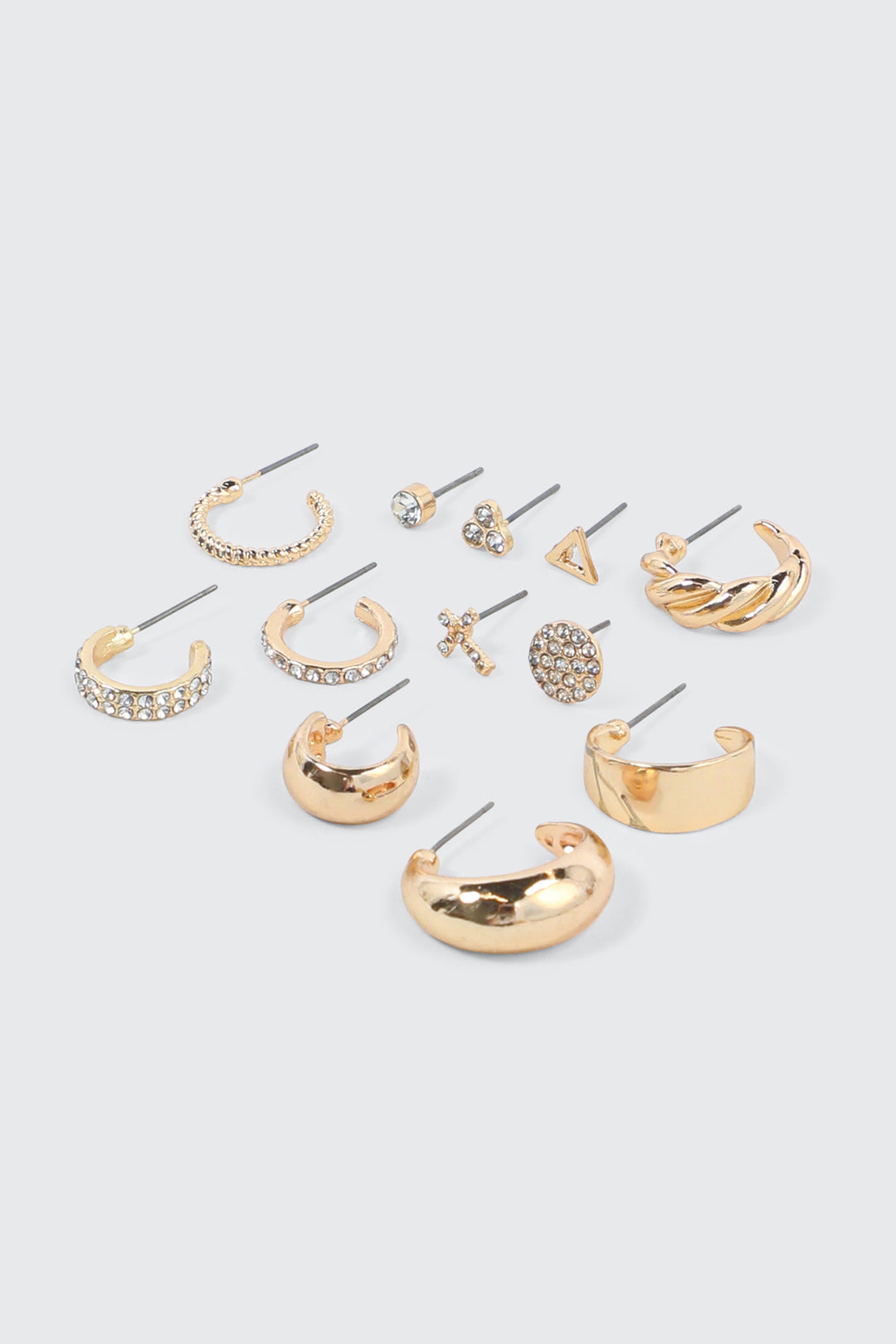 12-Pack Mixed Hoop & Stud Earrings