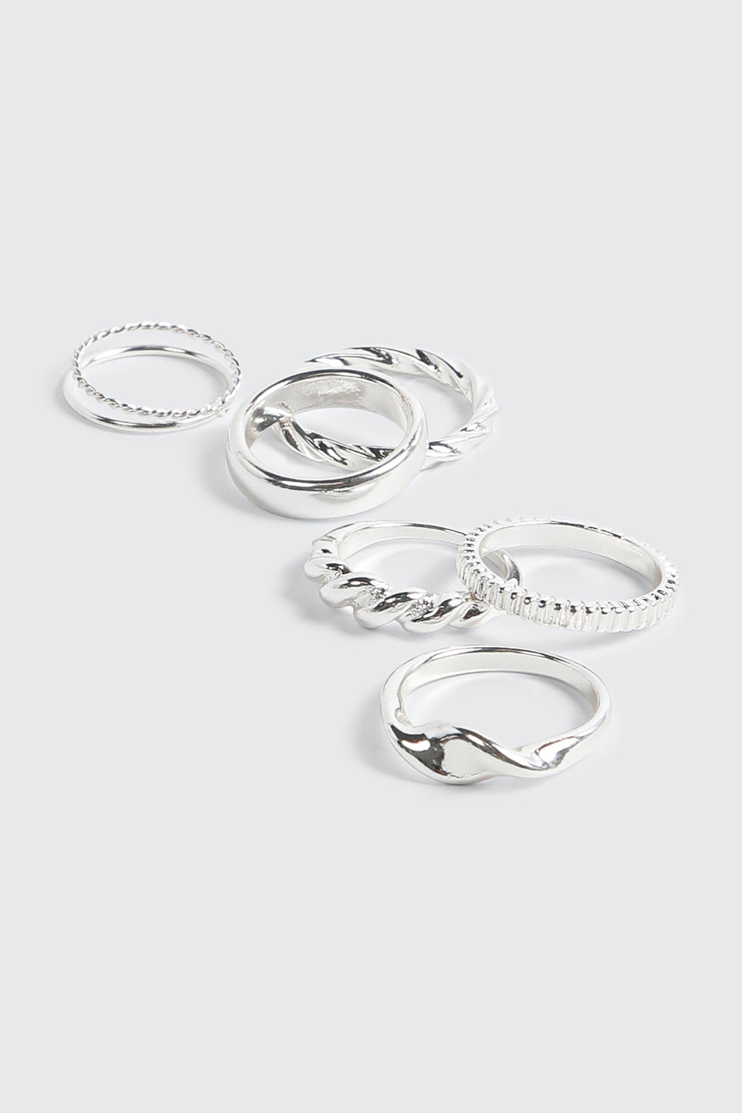 6-Pack Textured & Wavy Rings