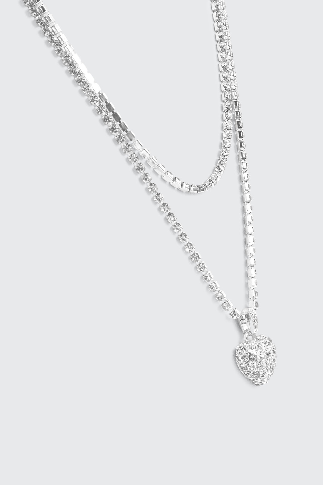 Two row heart Necklace